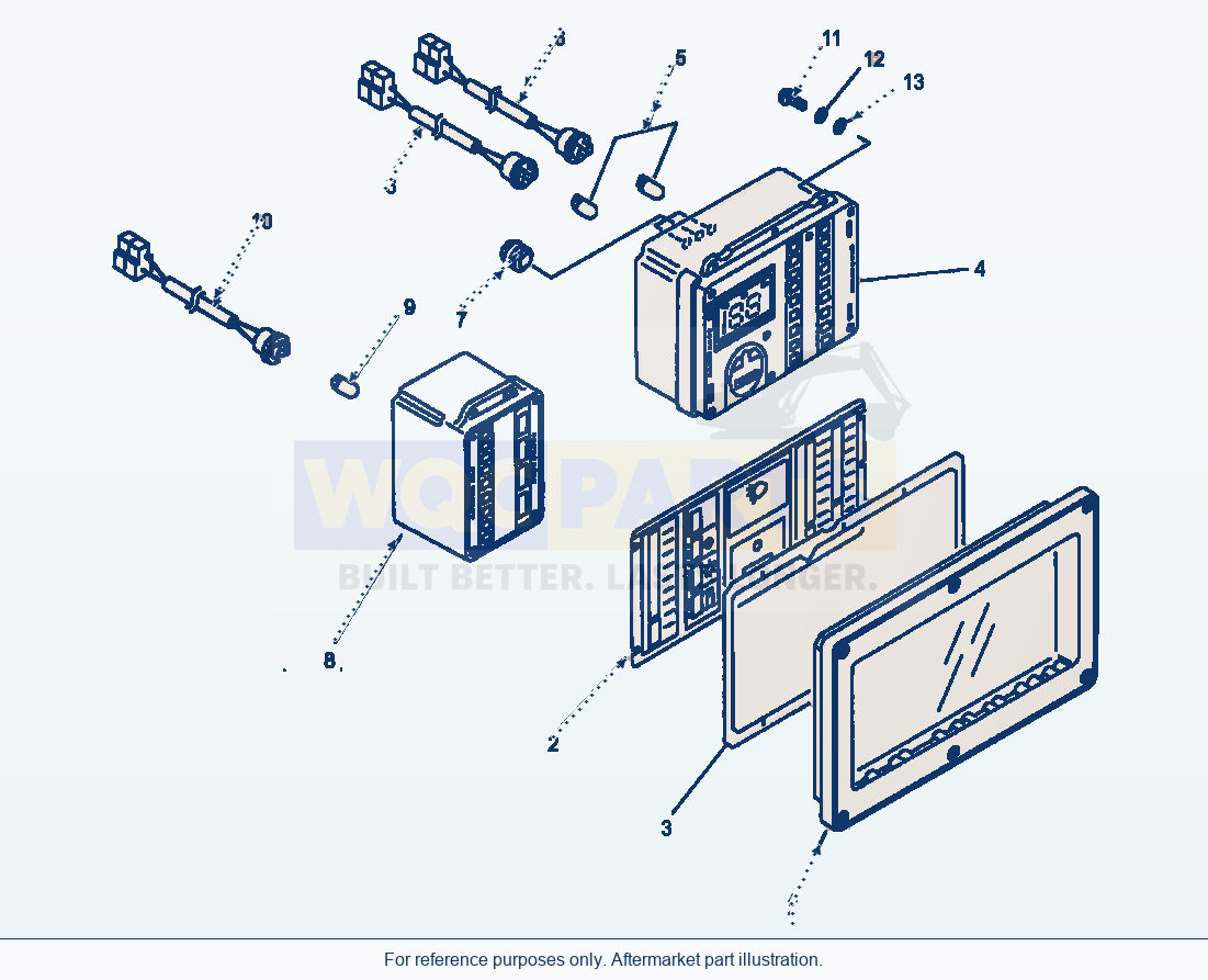 Komatsu WA250-1LC Monitor Panel With Out Ground Driven Steering parts diagram