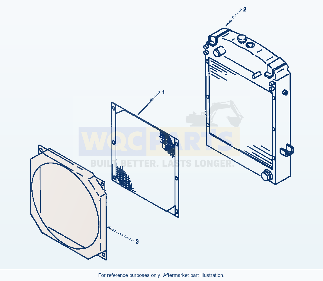 Komatsu WA250-1LC Radiator Dust And Dirt Protector parts diagram