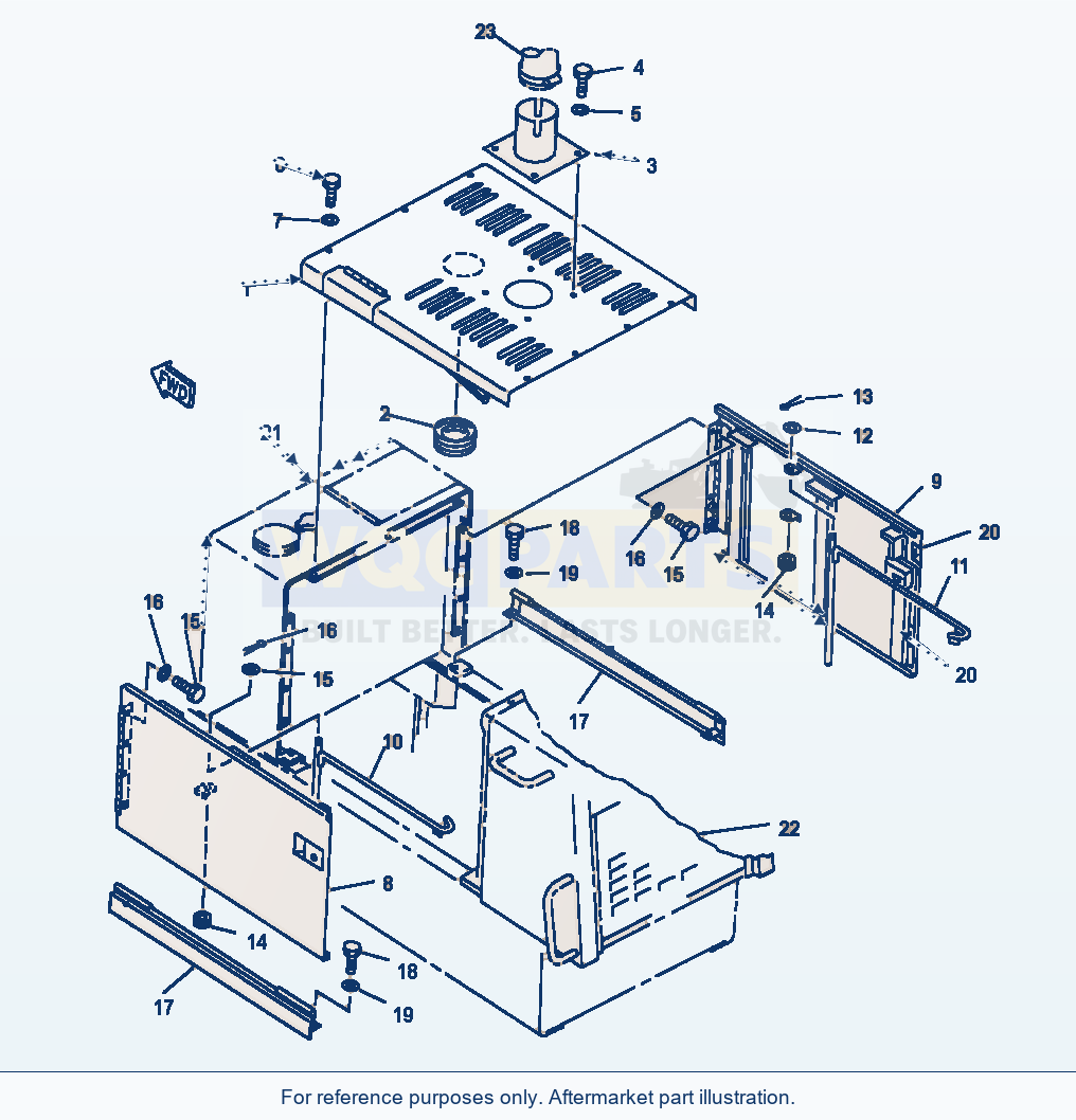Komatsu WA250-1LC Engine Hood And Side Panels parts diagram