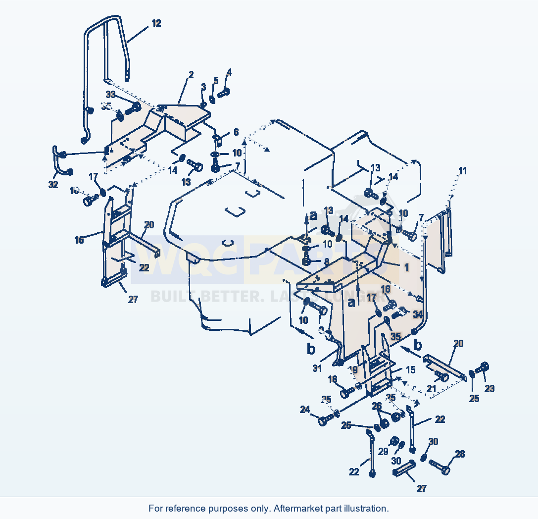 Komatsu WA250-1LC Fenders And Ladders parts diagram