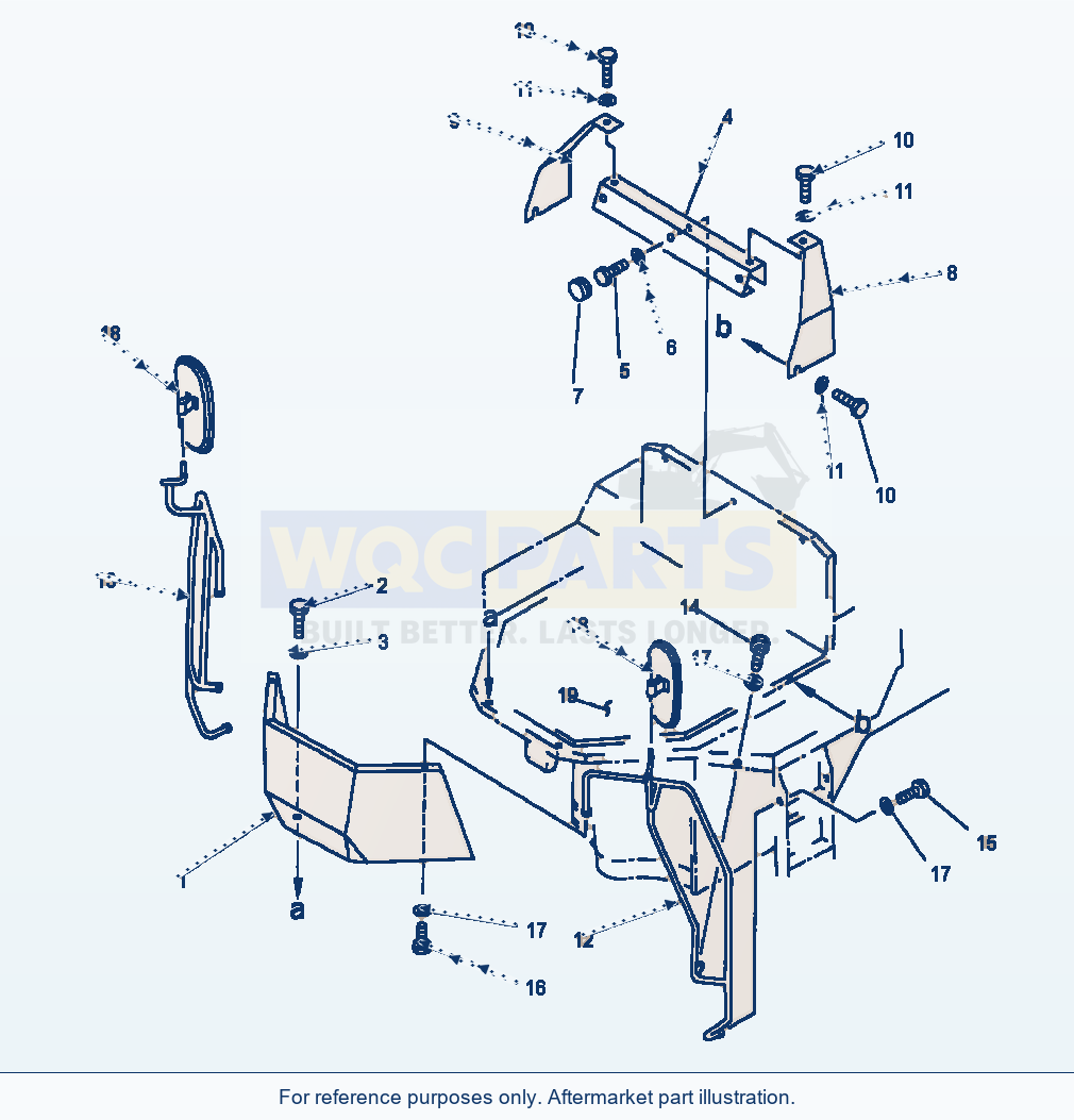Komatsu WA250-1LC Guard And Handrail (Without Cab) parts diagram