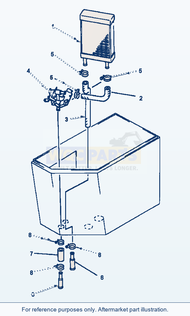 Komatsu WA250-1LC Heater Unit Heater Coil parts diagram