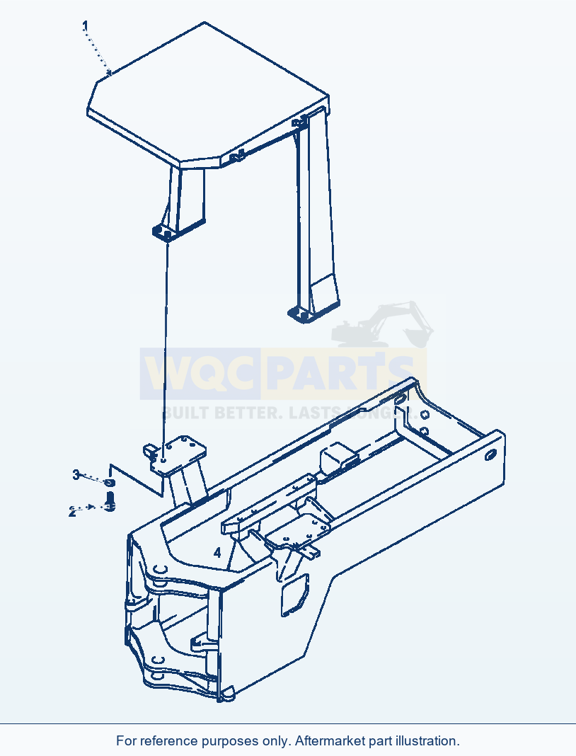 Komatsu WA250-1LC Rops Canopy parts diagram
