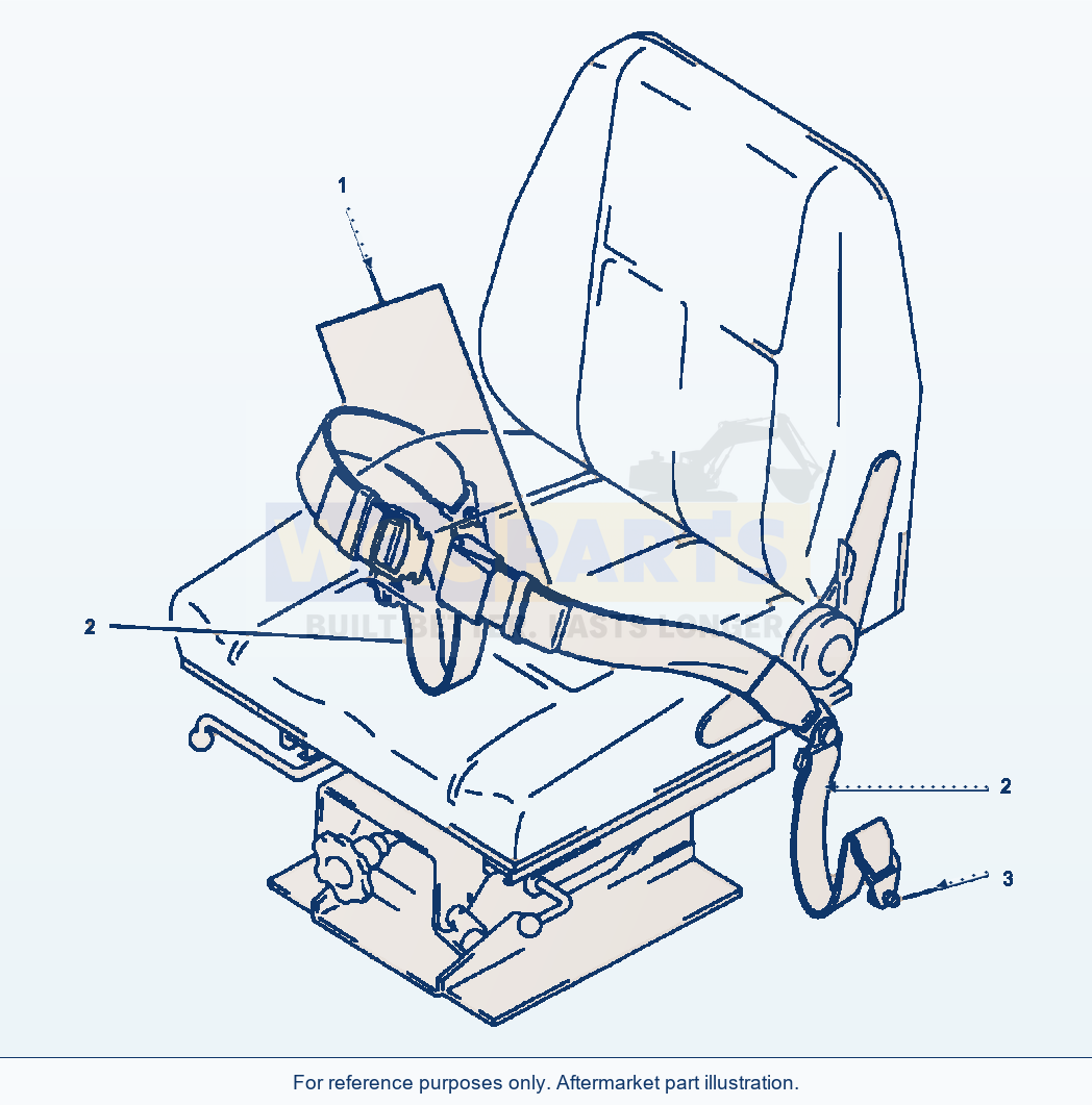 Komatsu WA250-1LC Seat Belt parts diagram