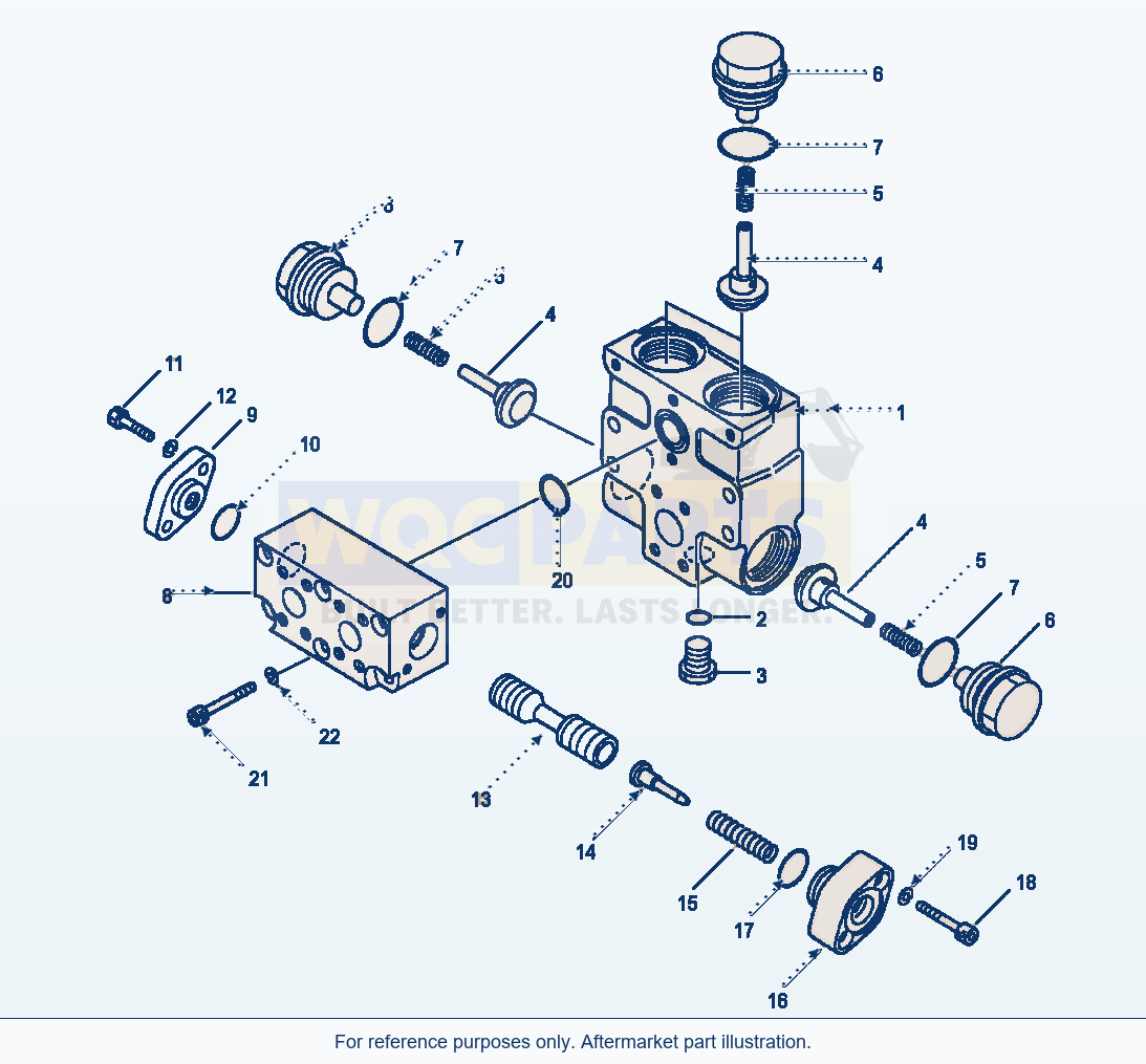 Komatsu WA250-1LC Divider Valve For Ground Driven Steering parts diagram