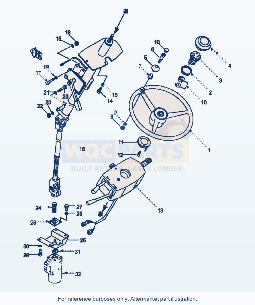 Komatsu WA250-1LC Steering Control And Transmission Control parts diagram