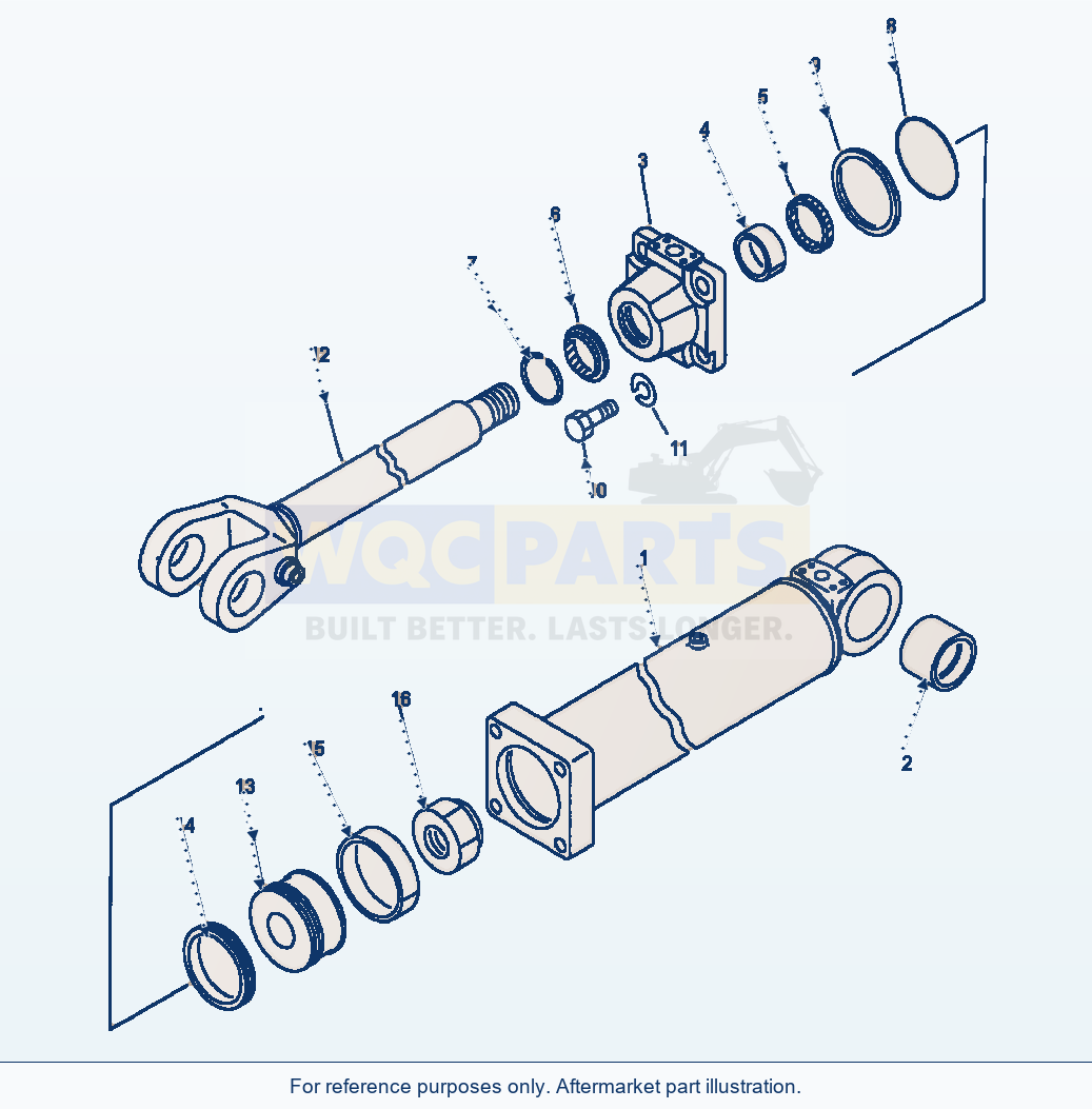 Komatsu WA250-1LC Lift Cylinder parts diagram