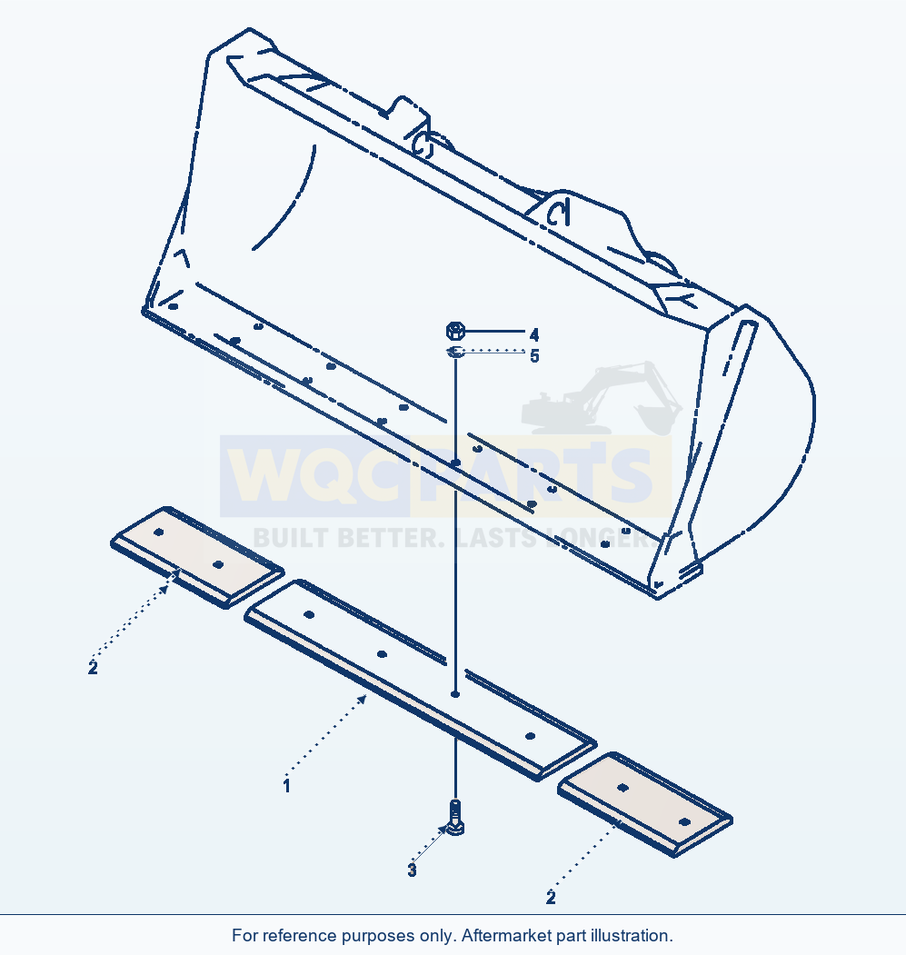 Komatsu WA250-1LC Bolt-On Cutting Edge parts diagram