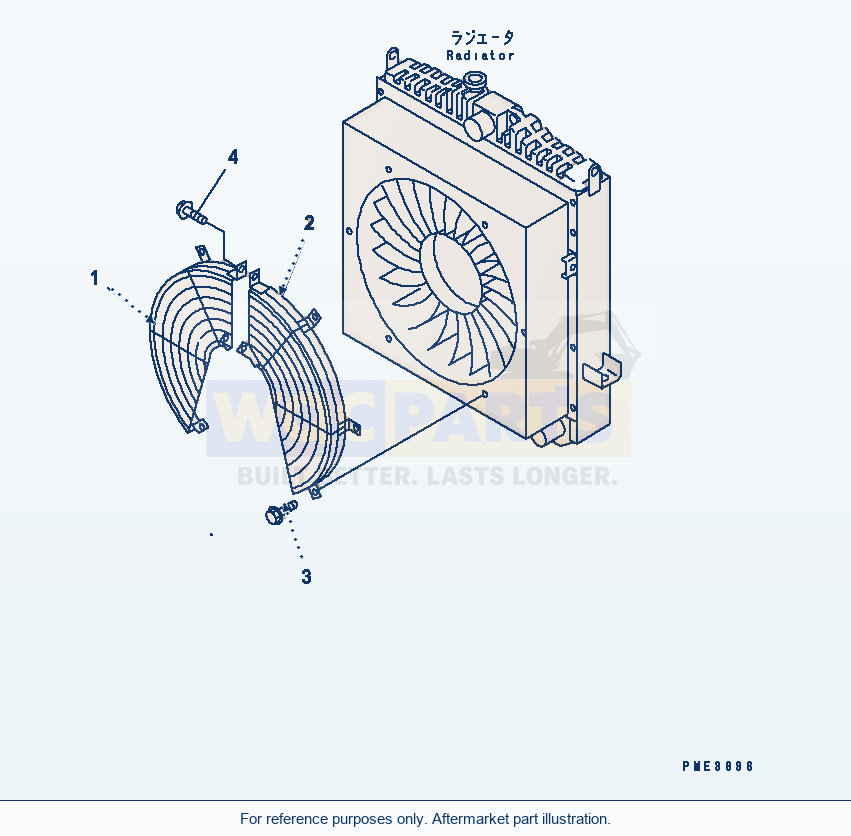 Komatsu WA250-3-SN Guard (For Radiator) parts diagram