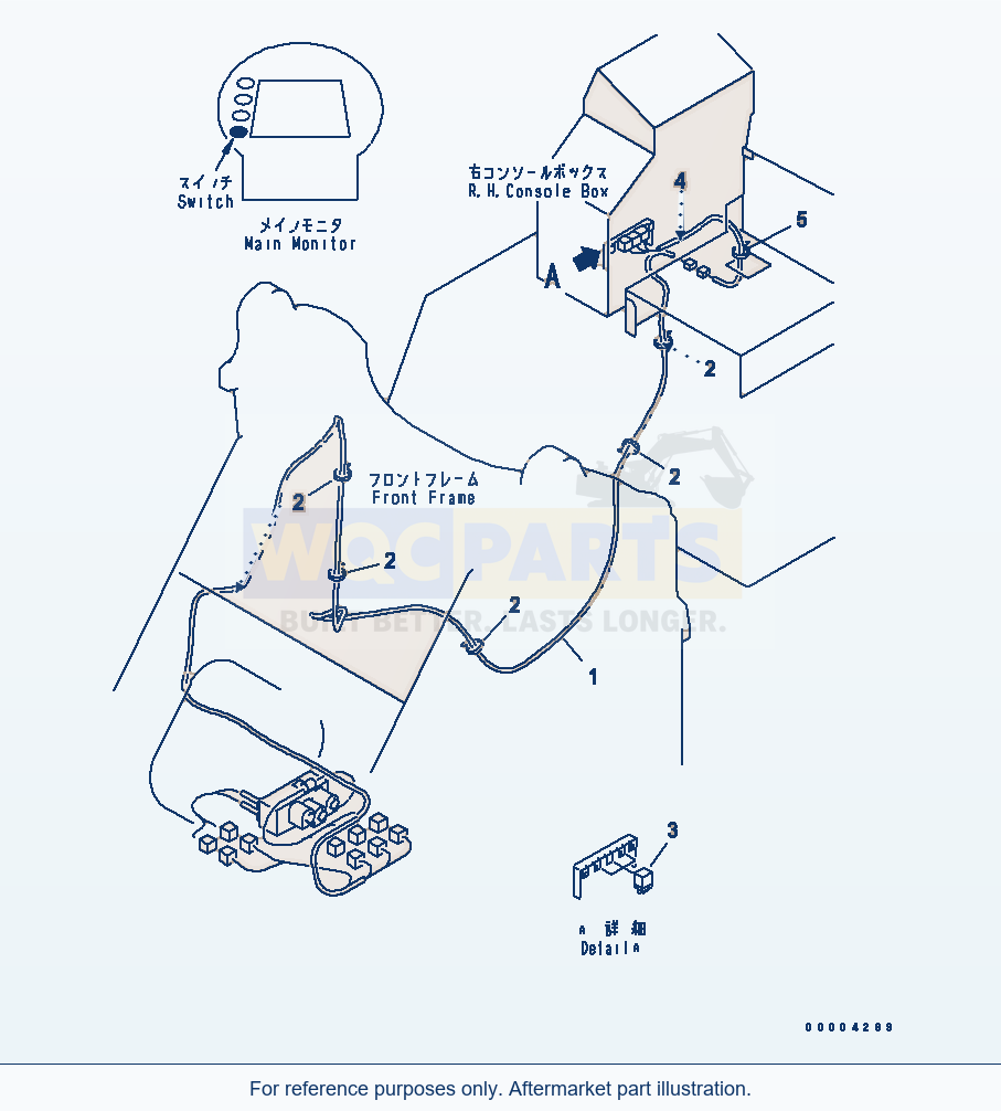Komatsu WA250-3-SN E.C.S.S. Harness parts diagram