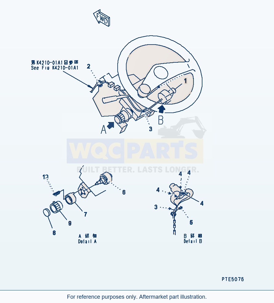 Komatsu WA250-3-SN Electrical Instrument (With 2-Persons Cab) parts diagram
