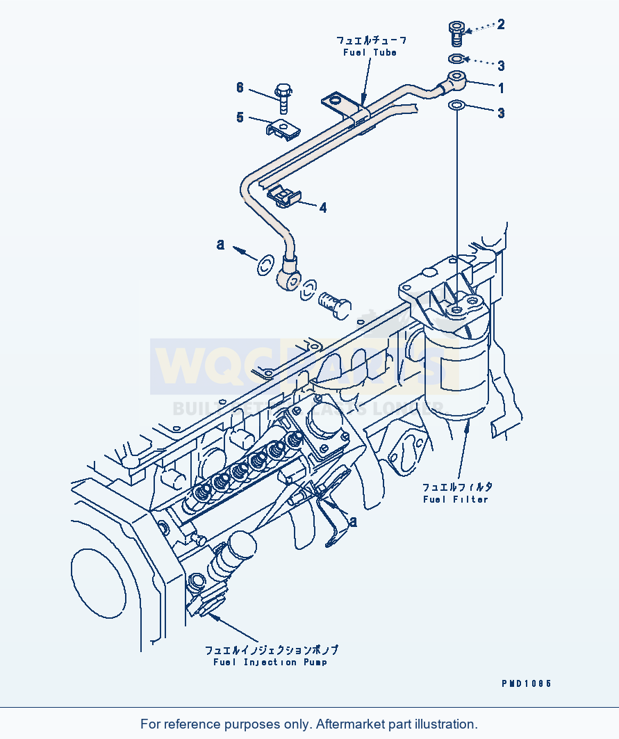 Komatsu WA250-3-SN Fuel Filter Piping(#26200929-26204448) parts diagram