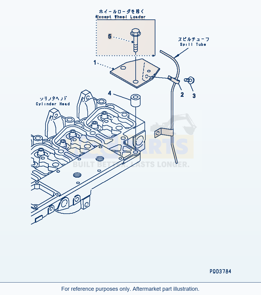 Komatsu WA250-3-SN Fuel Return(#26231951-) parts diagram