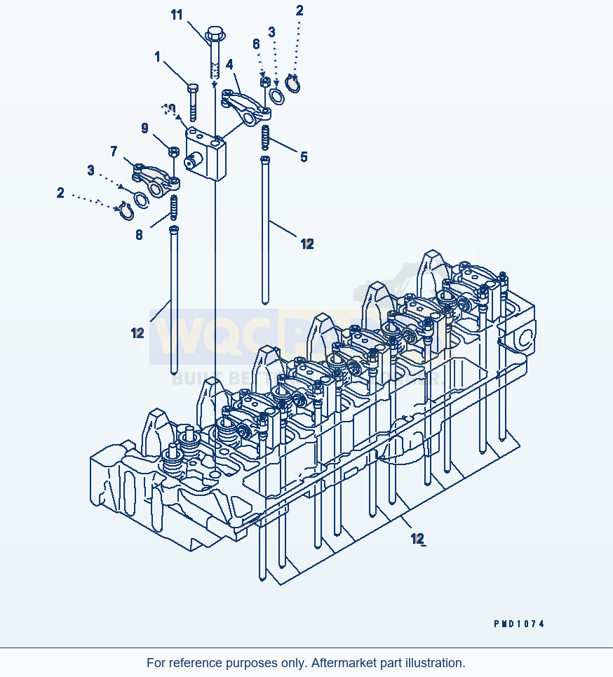 Komatsu WA250-3-SN Rocker Arm parts diagram
