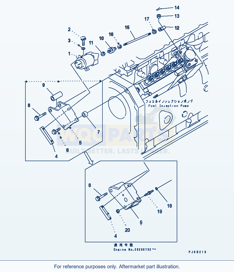 Komatsu WA250-3-SN Solenoid parts diagram