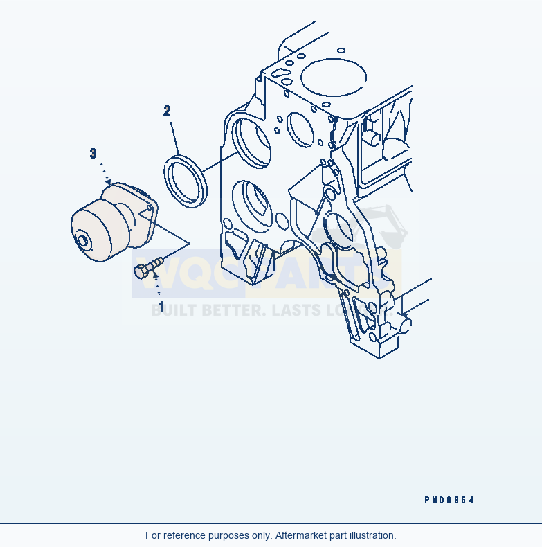 Komatsu WA250-3-SN Water Pump (Hardening Pulley) parts diagram