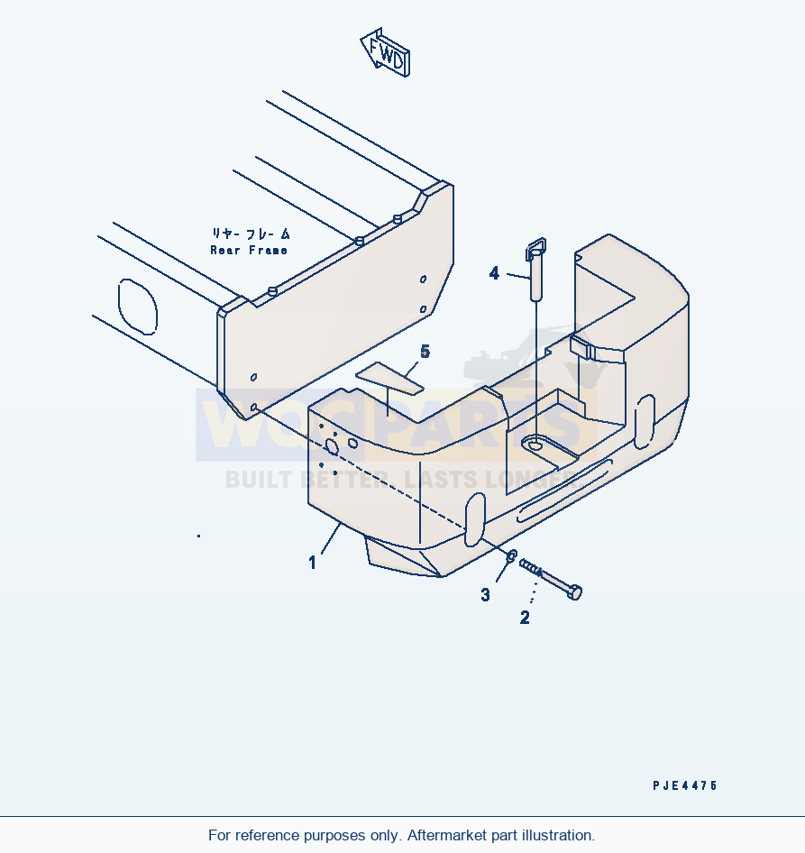 Komatsu WA250-3-SN Counter Weight parts diagram