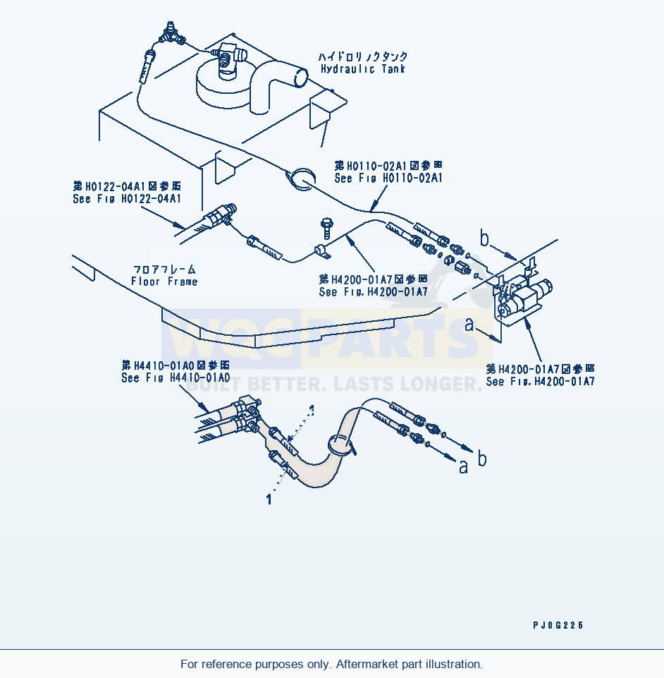 Komatsu WA250-3-SN Steering Line (W/Anti Slip Steering) parts diagram