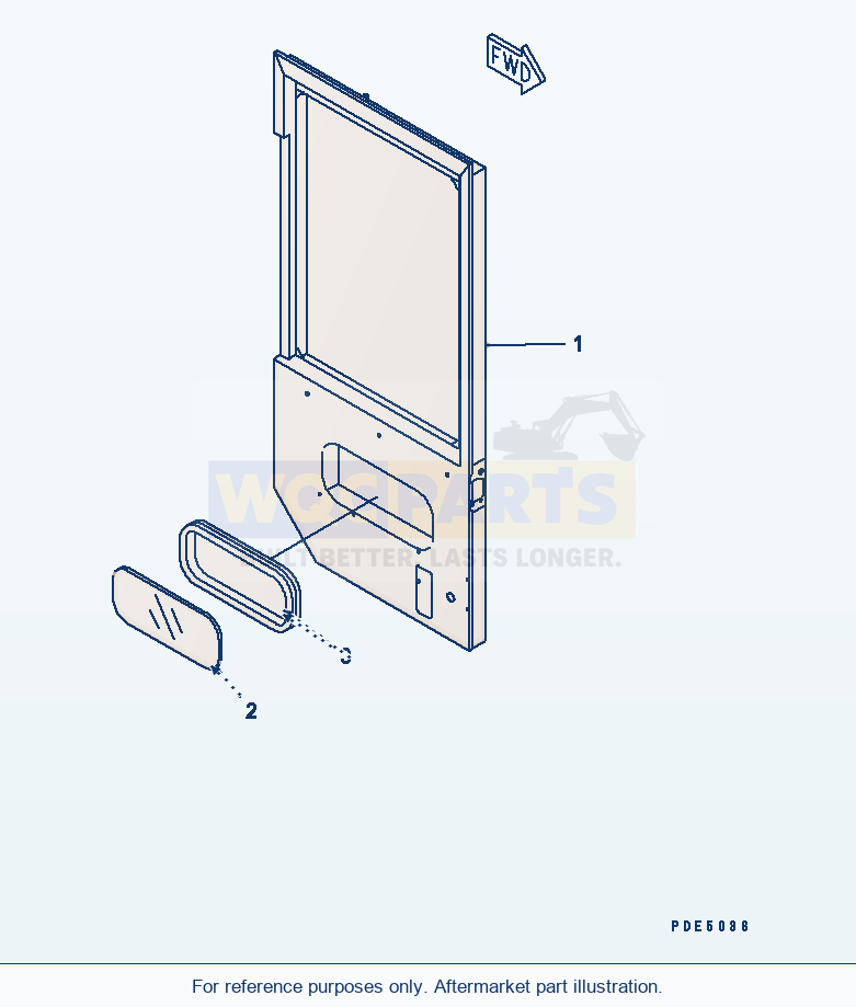 Komatsu WA250-3-SN 2-Persons Cab (Door R.H.)(#66001-) parts diagram