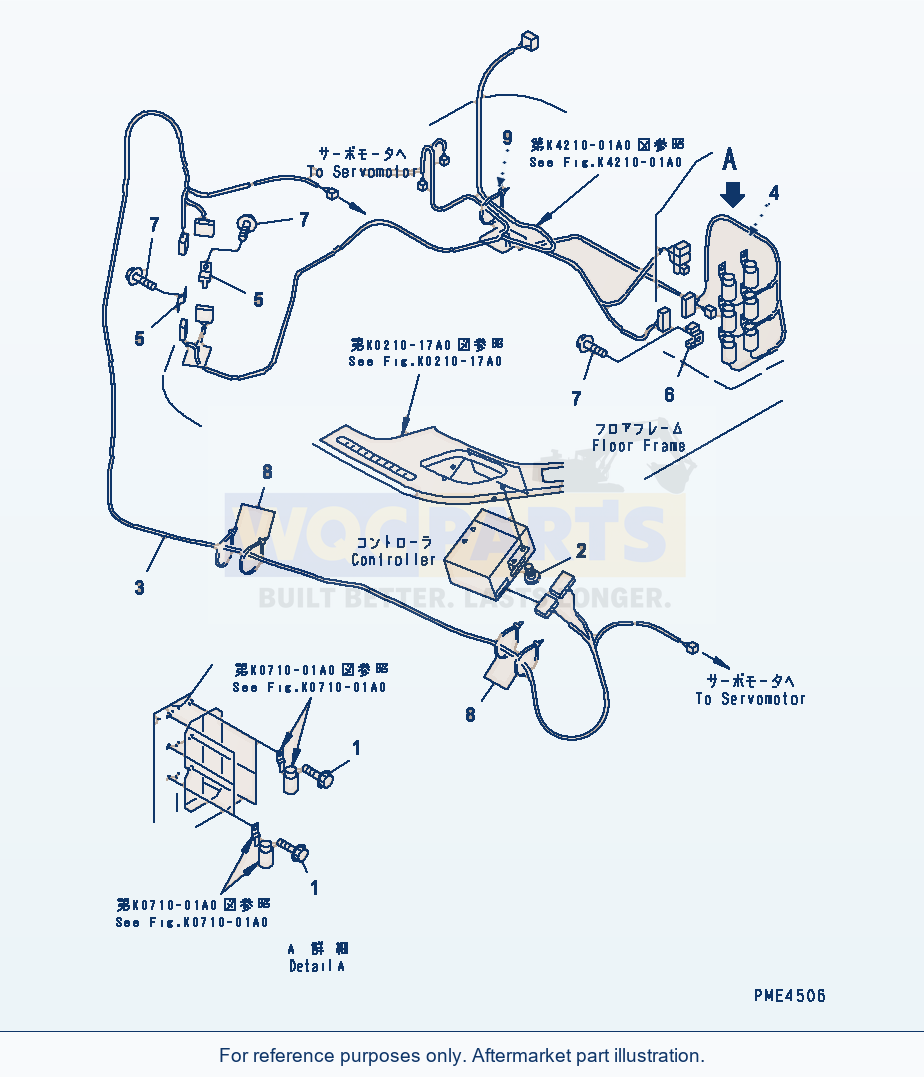 Komatsu WA250-3-SN Air Conditioner (Electrical System) parts diagram