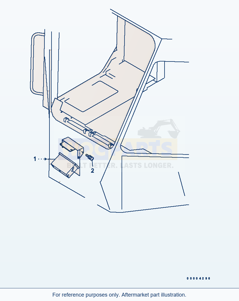 Komatsu WA250-3-SN Car Radio (For 2 Persons Cab) parts diagram