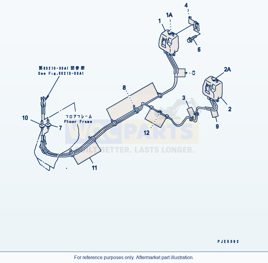 Komatsu WA250-3-SN Window Washer Tank (With 2-Persons Cab) parts diagram