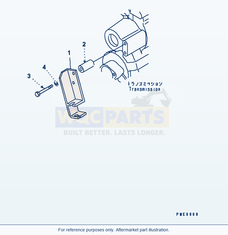 Komatsu WA250-3-SN Transmission (Parking Brake Control Linkage) parts diagram