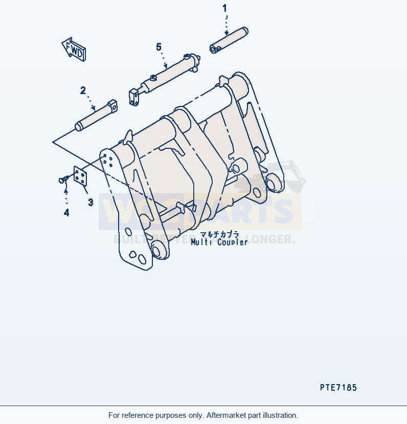 Komatsu WA250-3-SN Multi Coupler (Lock Cylinder Mounting) parts diagram
