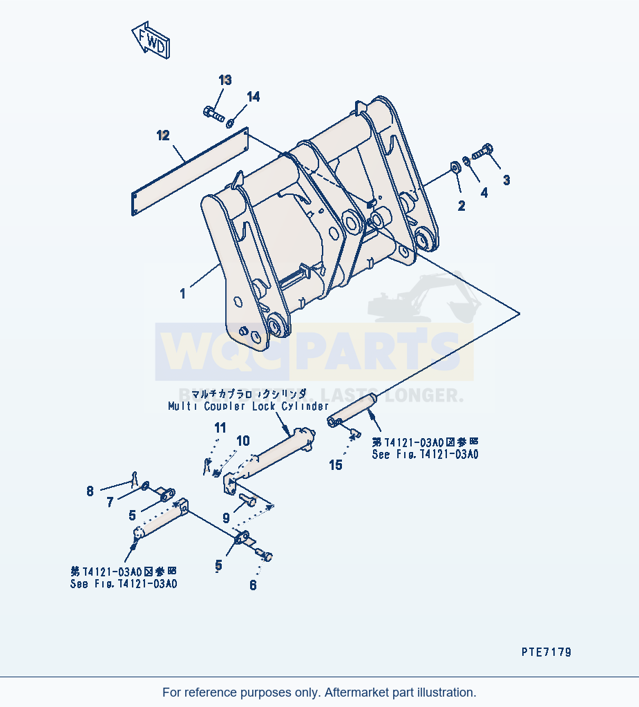 Komatsu WA250-3-SN Multi Coupler parts diagram