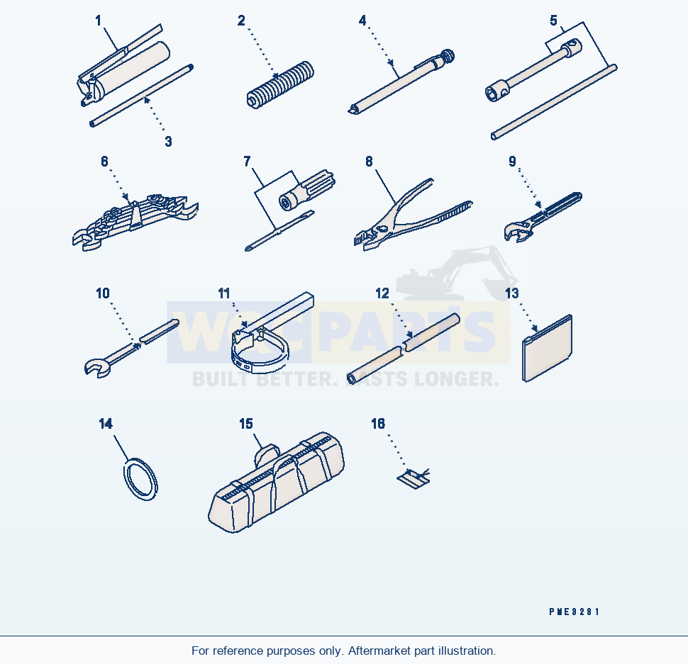 Komatsu WA250-3 Tool Serial 65001-UP parts diagram