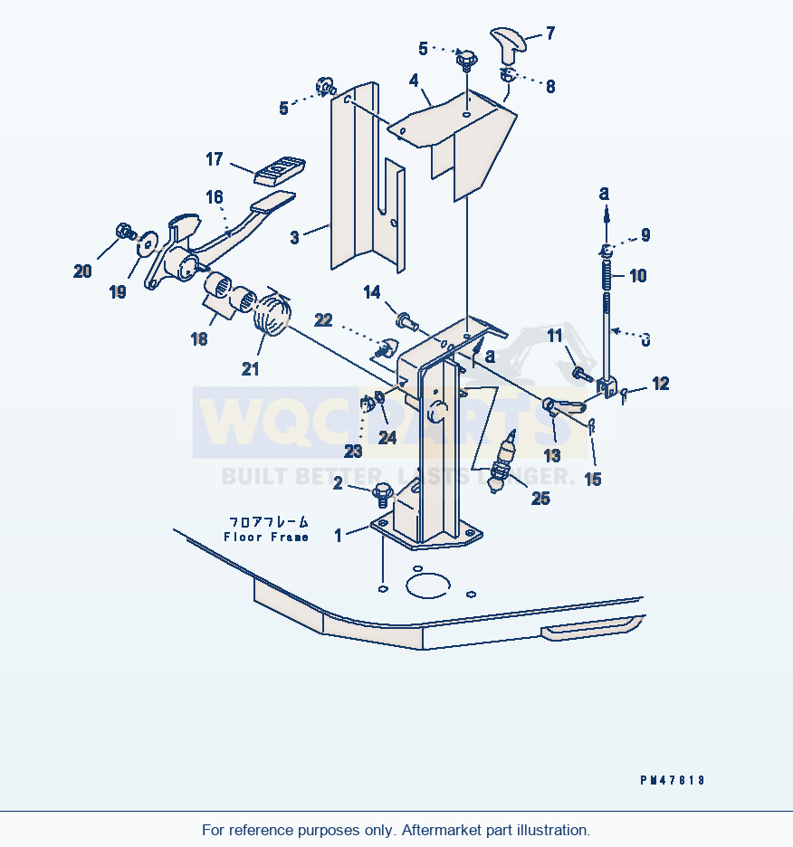 Komatsu WA250-3 Parking Brake Pedal And Lever(#50001-) parts diagram