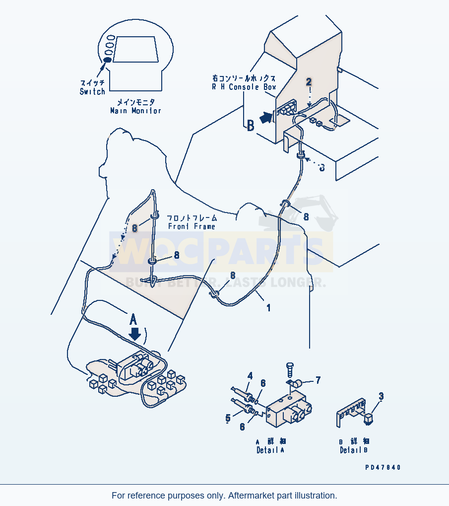Komatsu WA250-3 Electrical System (E.C.S.S. Line)(#50001-) parts diagram