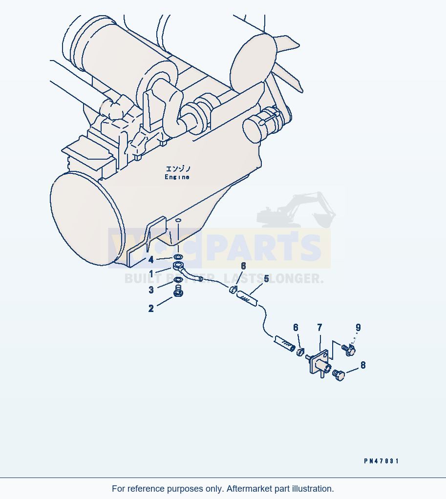 Komatsu WA250-3 Engine Related Parts(#50001-) parts diagram