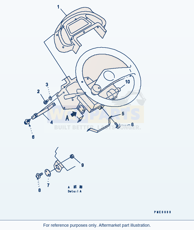 Komatsu WA250-3 Instrument Panel (Without Cab)(#50001-) parts diagram