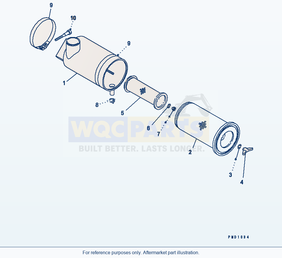 Komatsu WA250-3 Air Cleaner (Forwerded Individually Parts) parts diagram