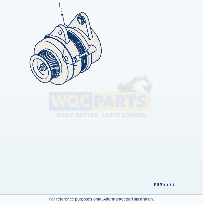 Komatsu WA250-3 Alternator (50A)(#26239268-) parts diagram