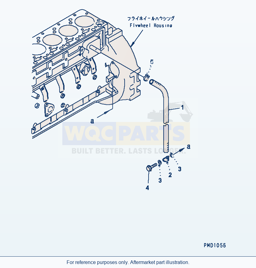 Komatsu WA250-3 Breather Hose(#26200929-26206730) parts diagram
