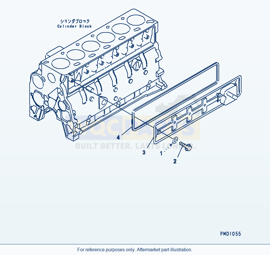 Komatsu WA250-3 Camfollower Cover(#26200929-26232037) parts diagram