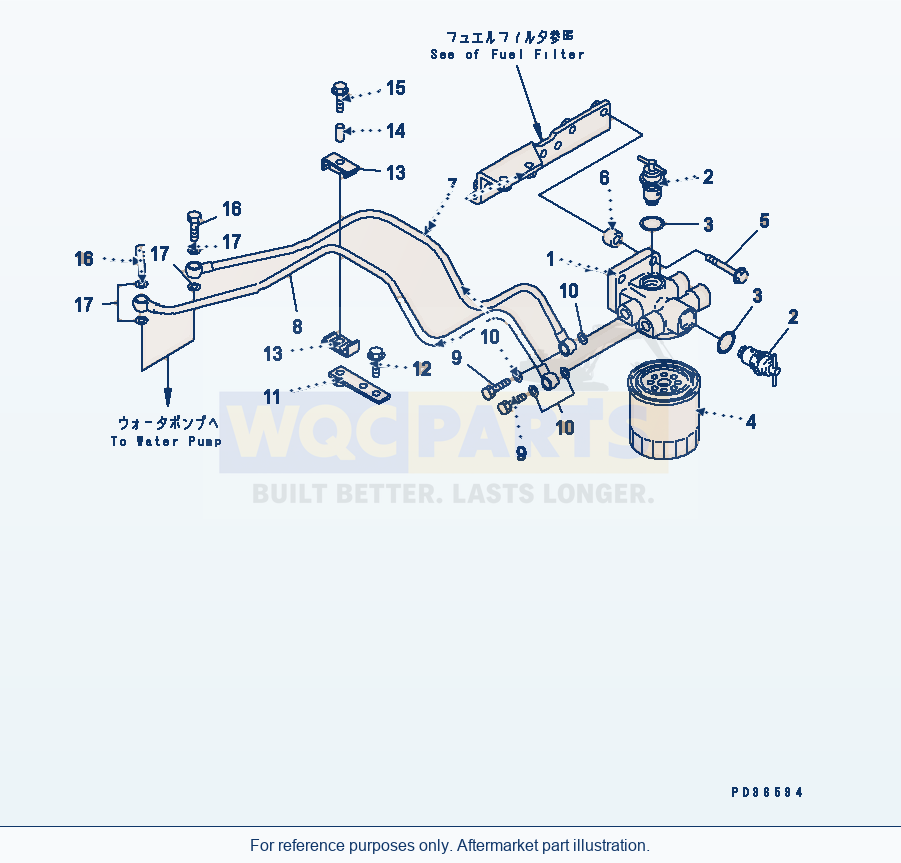 Komatsu WA250-3 Corrosion Resistor parts diagram