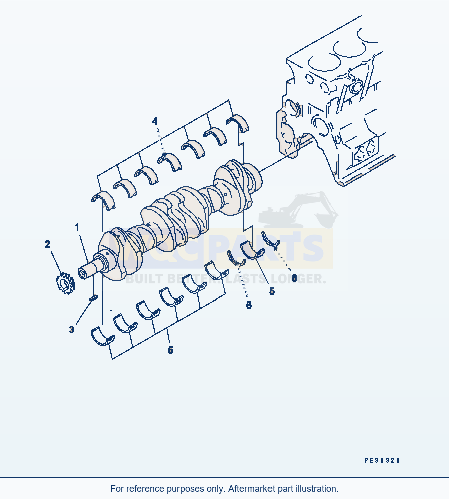 Komatsu WA250-3 Crankshaft Serial 50001-52999 (FOR JAPAN) parts diagram