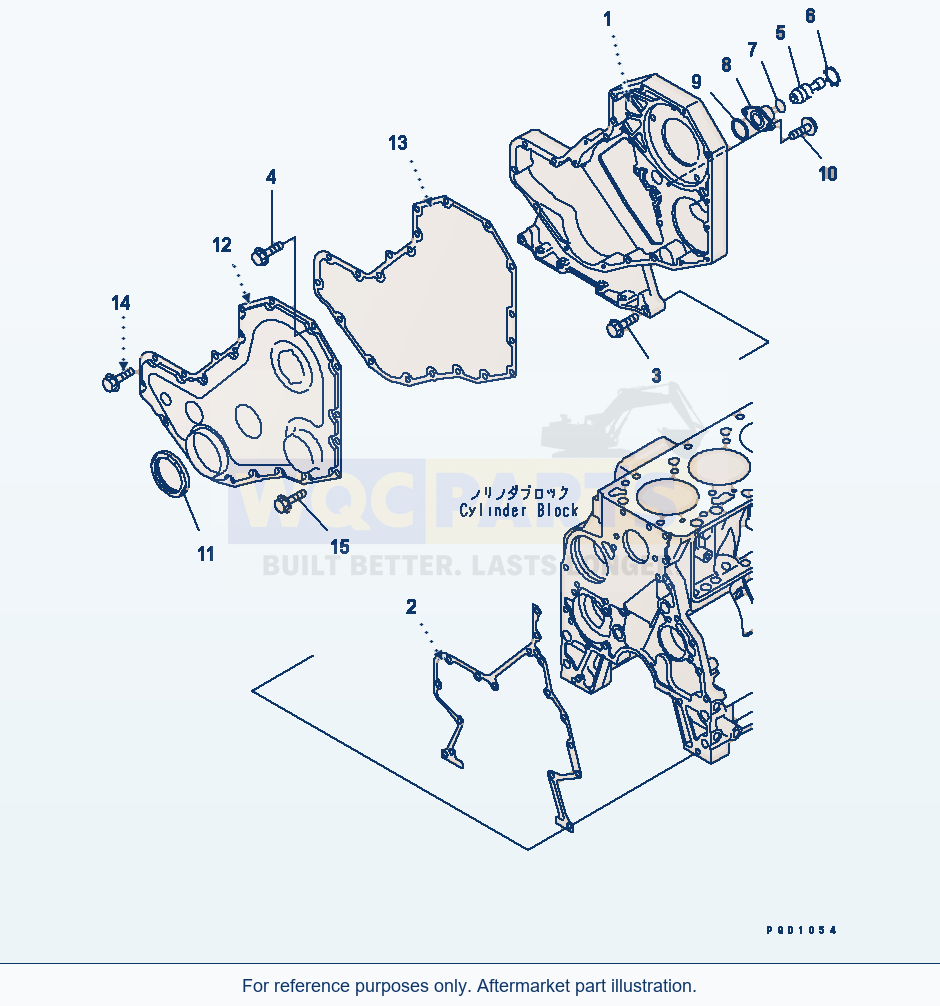 Komatsu WA250-3 Front Cover(#26200163-26238739) parts diagram