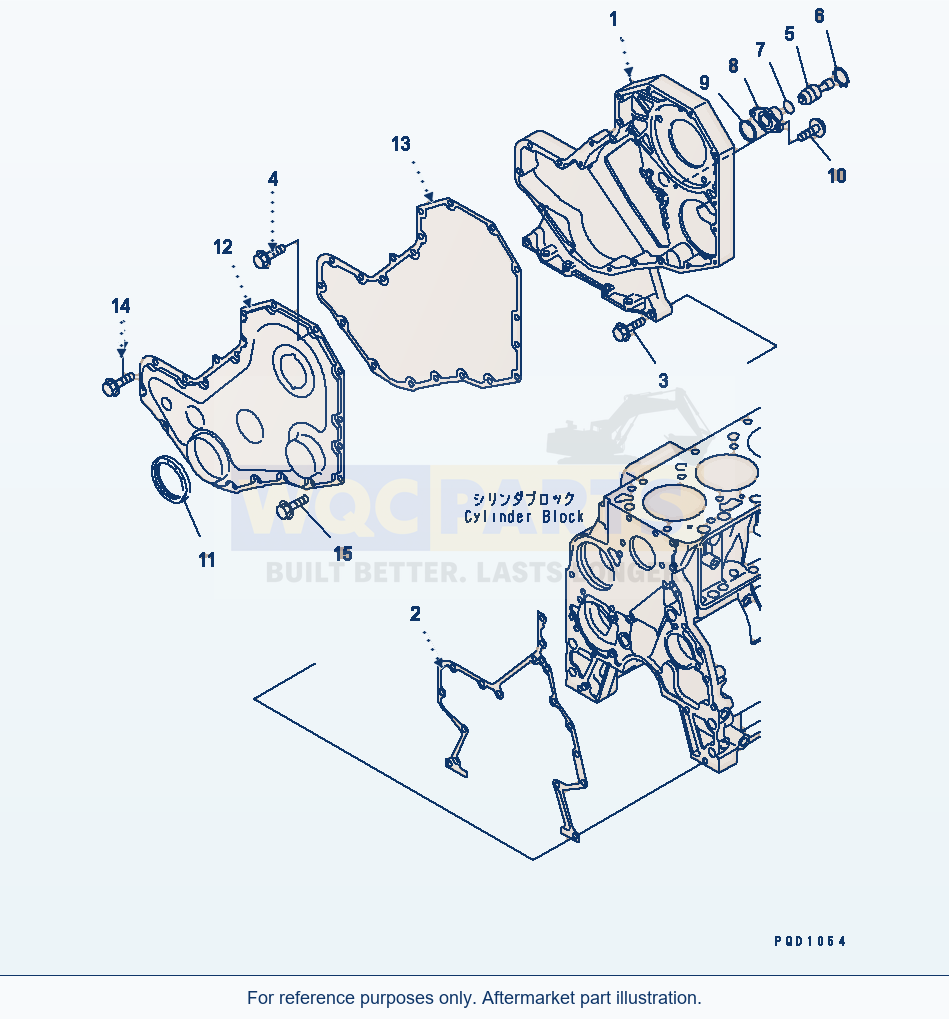 Komatsu WA250-3 Front Cover(#26200929-26239105) parts diagram