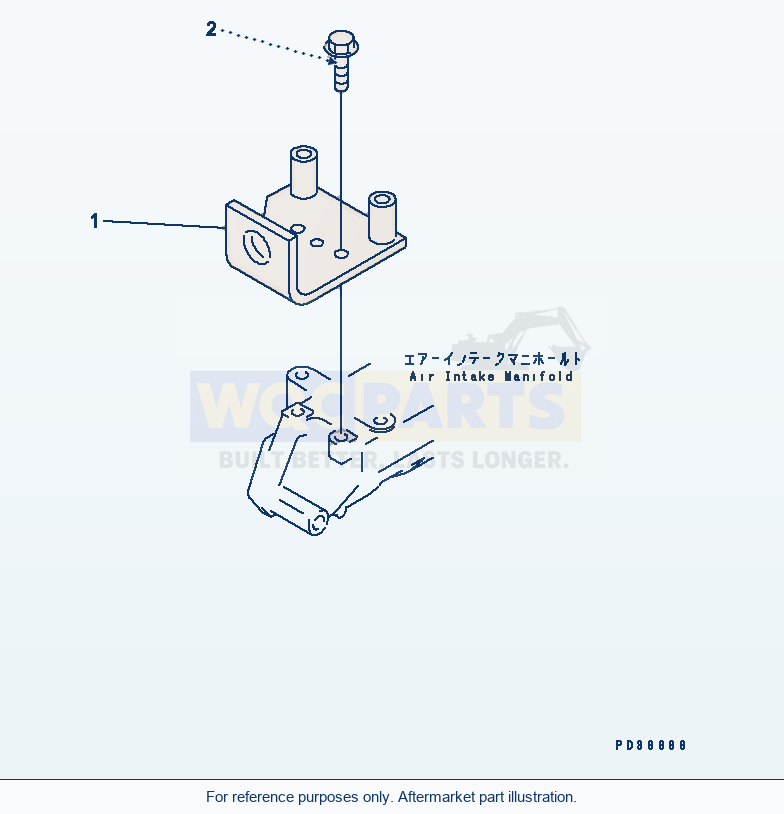 Komatsu WA250-3 Front Hanger Serial 50001-52999 (FOR JAPAN) parts diagram