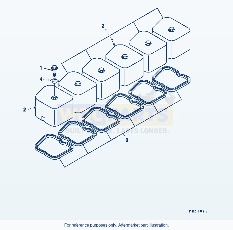Komatsu WA250-3 Head Cover(#26200929-26206781) parts diagram