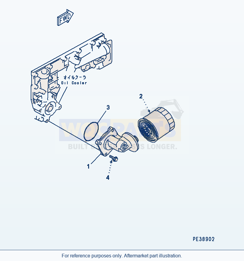 Komatsu WA250-3 Oil Filter parts diagram
