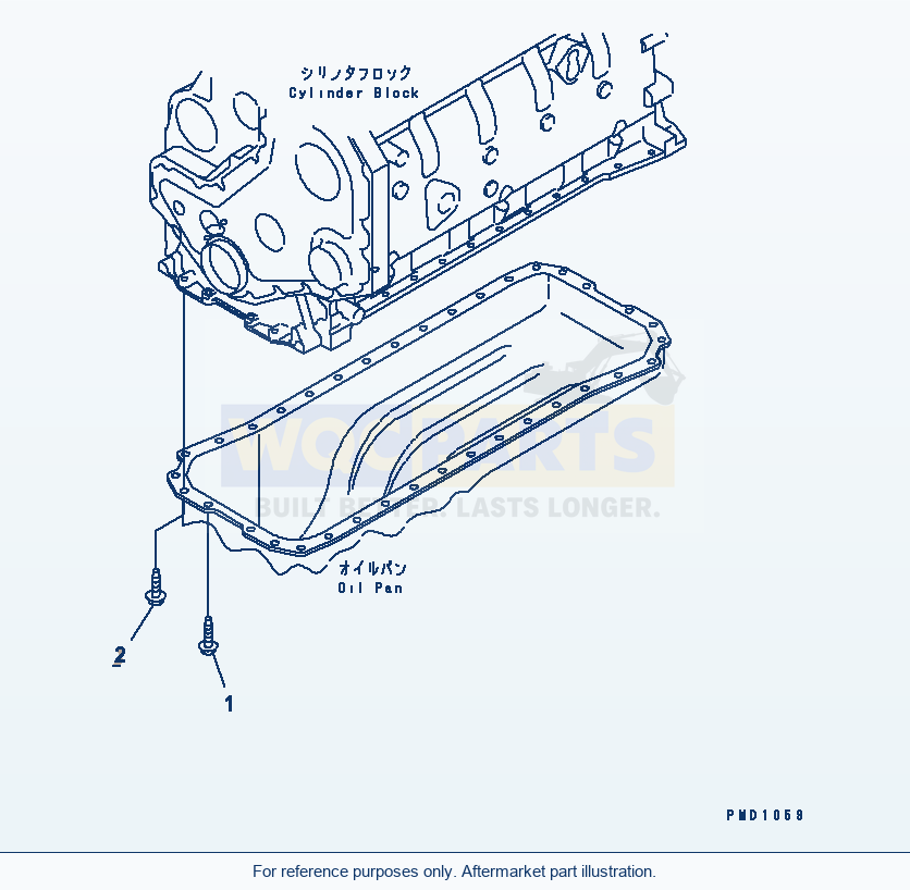 Komatsu WA250-3 Oil Pan Bolt(#26204449-) Serial 65001-UP parts diagram