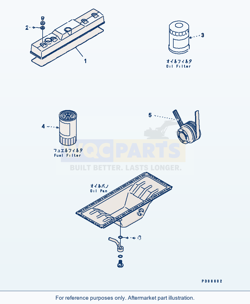 Komatsu WA250-3 Spare Serial 50001-52999 (FOR JAPAN) parts diagram