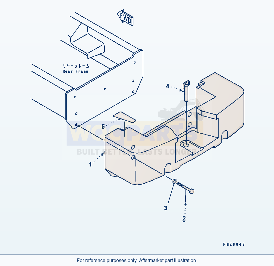 Komatsu WA250-3 Counter Weight(#50001-) parts diagram