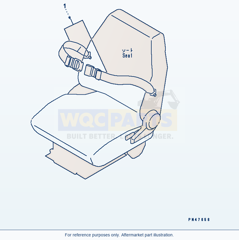 Komatsu WA250-3 Seat Belt (For Rigid Seat Seat)(#50001-) parts diagram