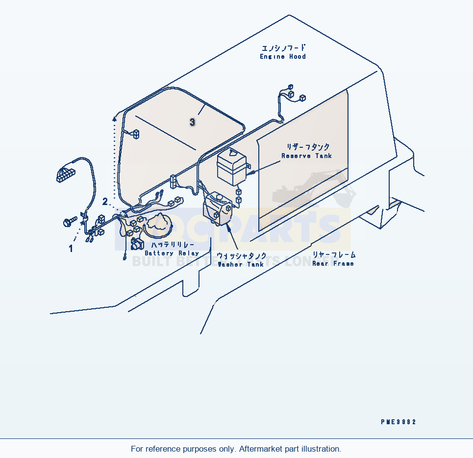 Komatsu WA250-3 Bulkhead (Electrical System) Serial 65001-UP parts diagram